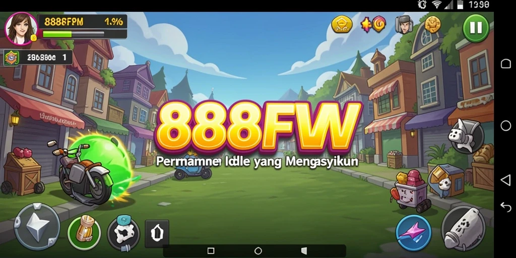 Screenshot gameplay 888FW yang memperlihatkan aksi Idle yang menarik.