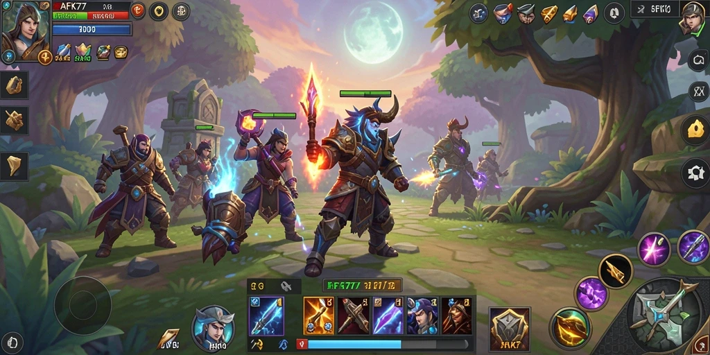 Gameplay AFK77 yang menegangkan dan penuh aksi.