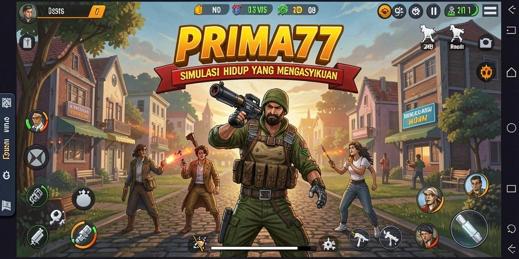 Tampilan gameplay menarik di dunia simulasi PRIMA77.
