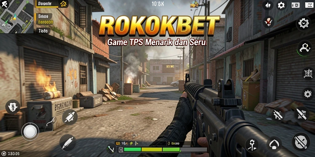 Gameplay seru ROKOKBET yang menampilkan pertarungan TPS intens.