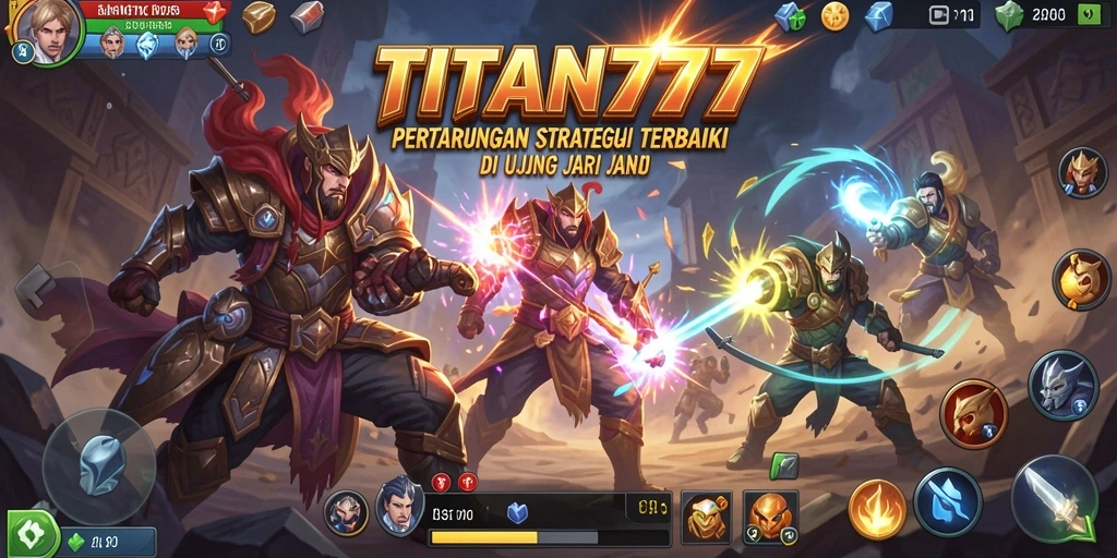 Screenshot menampilkan taktik pertempuran mendalam di TITAN777.